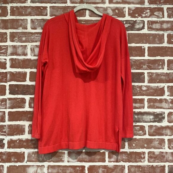 B9 Women’s CABi Red Soft Casual Pullover Zip Fleece Jacket Hoodie Size XXS - Picture 2 of 9